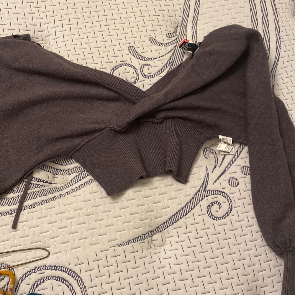 gray sweater